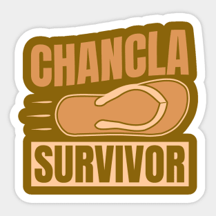 Chancla Survivor Funny Spanish Home Joke Gifts Idea Sticker